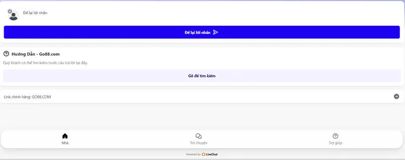 Liên hệ CSKH GO88 khi gặp khó khăn trong các thao tác