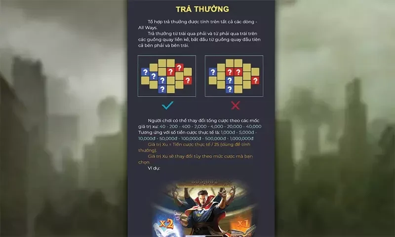 Quy chế trả thưởng Doctor strange GO88